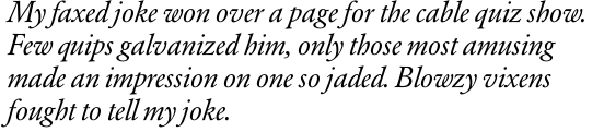Garamond No. 2 SB Italic OT