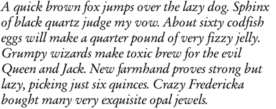 Garamond No. 1 SB Italic OT