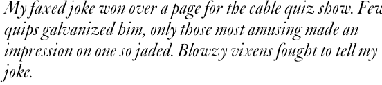 Janson Antiqua SB Italic OT