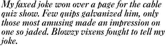 New Caslon SB Medium Italic OT