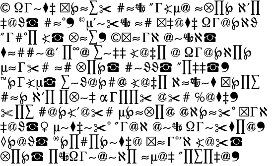 Pi Font SB No. 1 OT