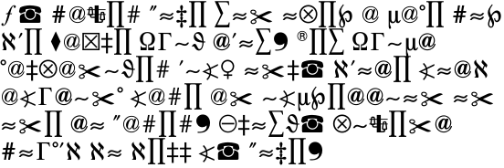 Pi Font SB No. 1 OT
