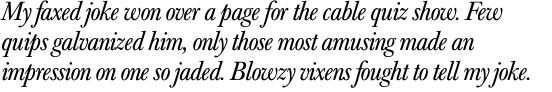 Baskerville No. 1 SH Italic OT