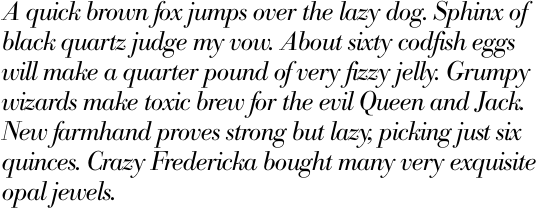 Bodoni No. 1 SH Light Italic OT