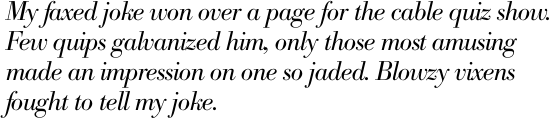 Bodoni No. 1 SH Light Italic OT