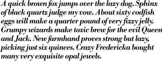 Bodoni No. 1 SH Medium Italic OT