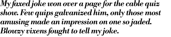 Bodoni No. 1 SH Medium Italic OT