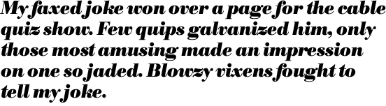 Bodoni No. 1 SH Bold Italic OT