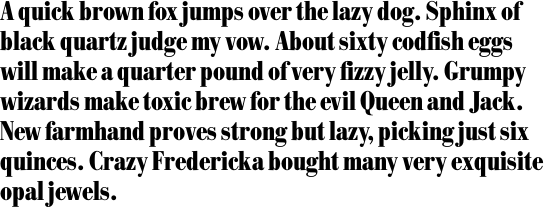 Bodoni No. 1 SH Bold Condensed OT