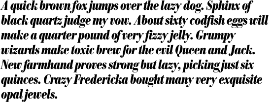 Bodoni No. 1 SH Bold Condensed Italic OT