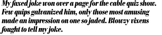 Bodoni No. 1 SH Bold Condensed Italic OT