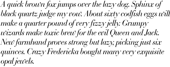 Bodoni SH Italic OT