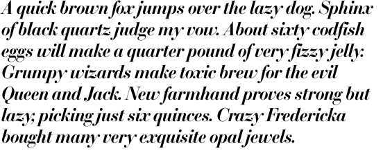 Bodoni SH Medium Italic OT