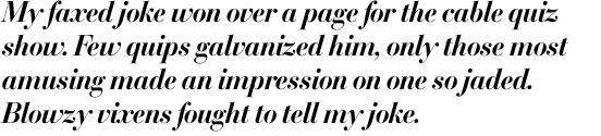 Bodoni SH Medium Italic OT