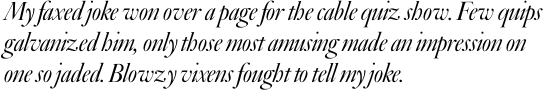 Janson Antiqua SH Italic OT