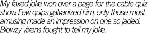 News Gothic SH Light Italic OT