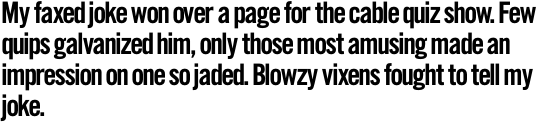 News Gothic SH Bold Condensed OT