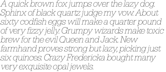 Serifa SH Extra Light Italic OT