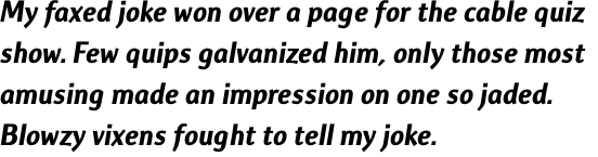 Botija Bold Italic OT