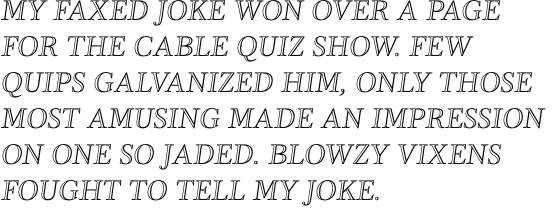 Bonesana Std Italic Ornamental
