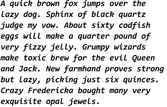 Consolas Bold Italic