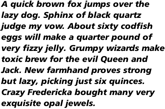 Frutiger Com 76 Black Italic