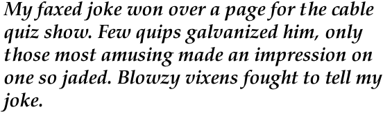 Aldus nova Bold Italic
