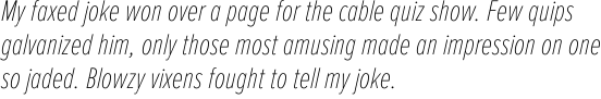 Proxima Nova Extra Condensed Thin Italic