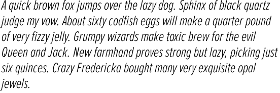 Proxima Nova Extra Condensed Light Italic