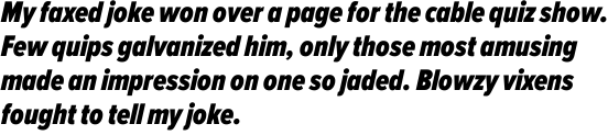 Proxima Nova Extra Condensed Black Italic