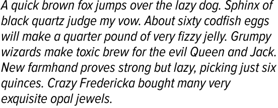 Proxima Nova Condensed Regular Italic