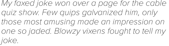 Proxima Nova Thin Italic
