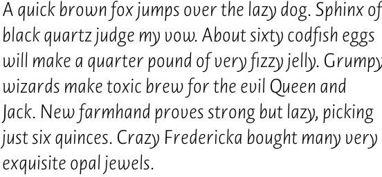 Novel Sans Pro Extra Light Italic