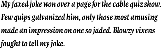 FF More OT Condensed Bold Italic
