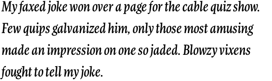 FF More OT Condensed Medium Italic