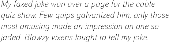 Walbaum Grotesk Pro Light Italic