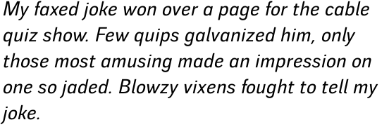 Walbaum Grotesk Pro Text Italic