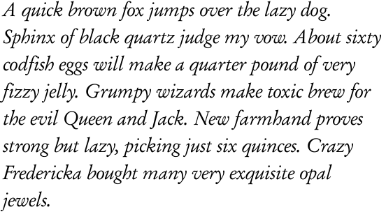 Garamond Kursiv