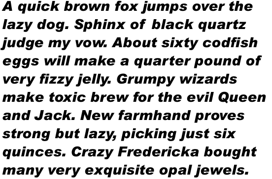 Arial Pro Black Italic