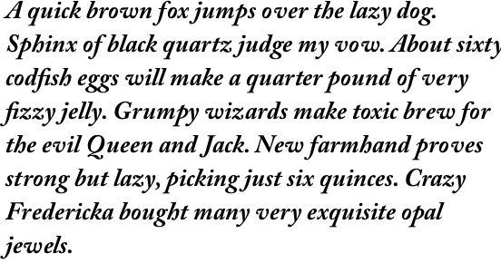 Adobe Caslon Pro Bold Italic