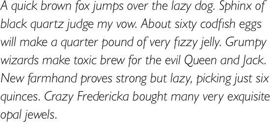 Gill Sans Std Light Italic
