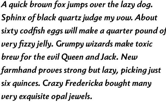 Berling Nova Sans Pro Bold Italic
