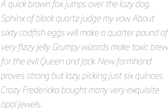 Soho Gothic Std Thin Italic
