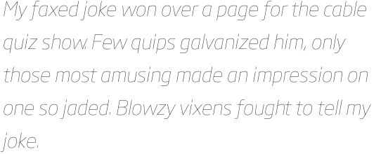 Soho Gothic Pro Thin Italic