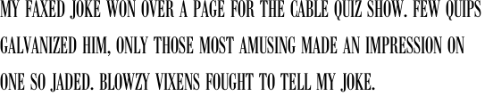 Bodoni Antiqua Compress Regular