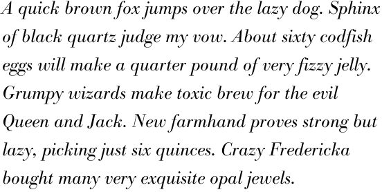 Bodoni Antiqua Light Italic
