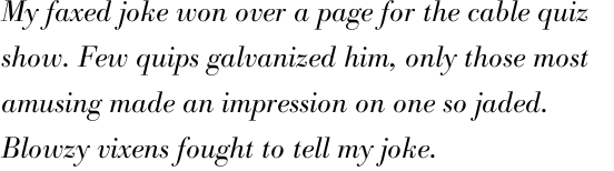Bodoni Antiqua Light Italic
