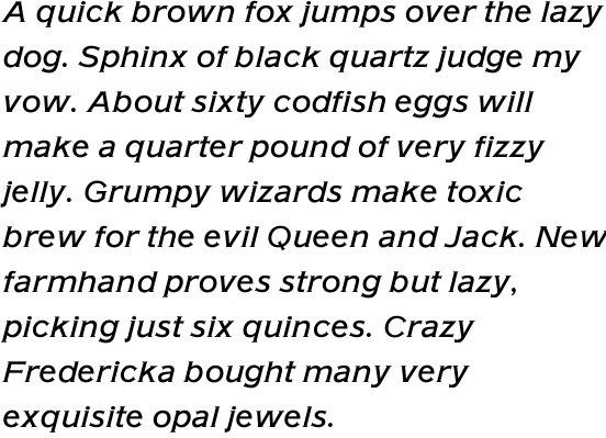 URW American Gothic Medium Italic
