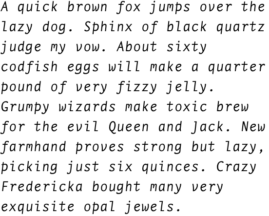 FF Nexus Typewriter Pro Regular Italic