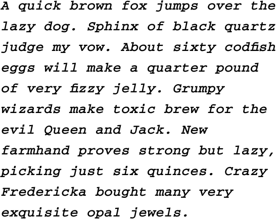 Courier Bold Oblique OT